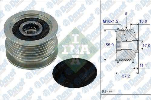 INA 535001810 Alternator Kasnagi Vw Polo 1.7sdi 1.9d 94->